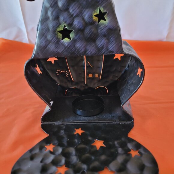 Really Cute Metal Whimsical Black Cat Votive Tea Light Candle Holder - Picture 3 of 3